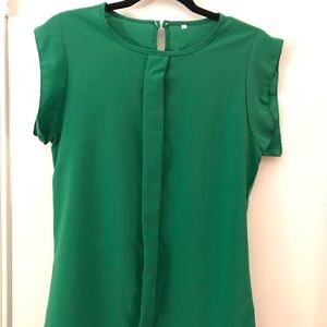 Green chiffon blouse